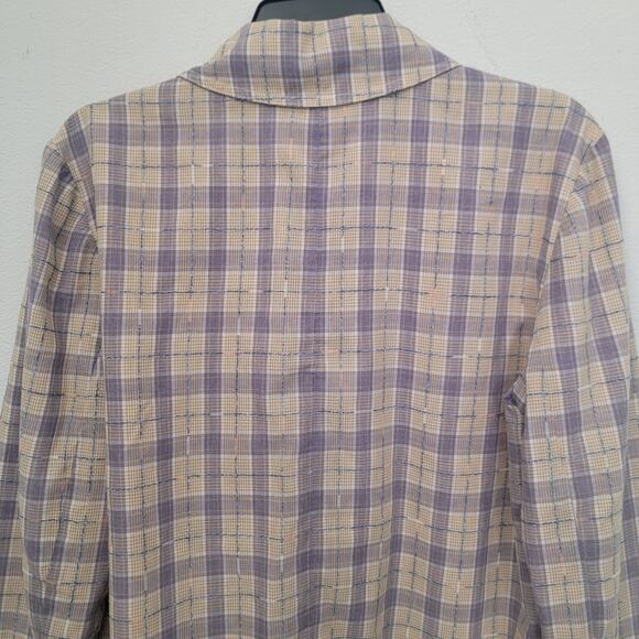 We the Free People Plaid Beckett Boyfriend Blazer Sz XS Light Academia Preppy - Picture 14 of 16
